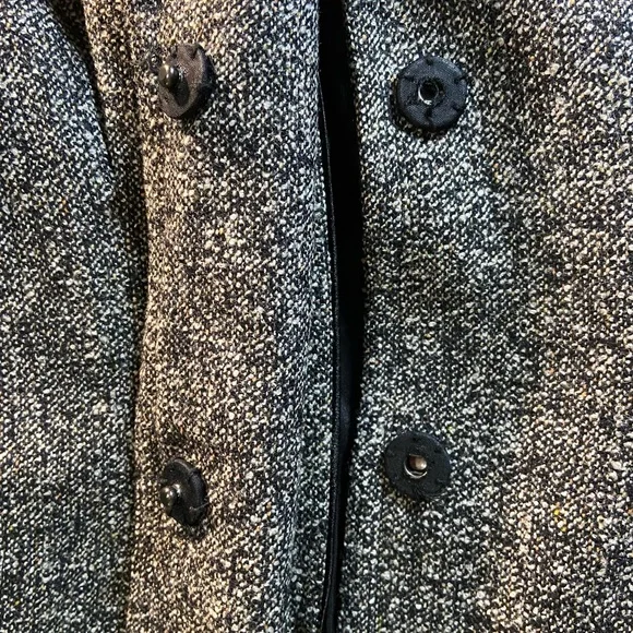 Ann Taylor Ladies Size 2 Lined Classic Gray Tweed Jacket Removable Belt Ex Cond - Picture 5 of 7